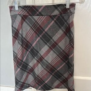 Vintage Ann Taylor Black and Gray Knee-Length Pencil Skirt